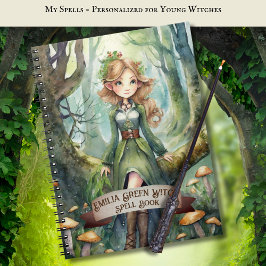 Cuaderno Libro Grimoire de hélices de adolescente VERDE