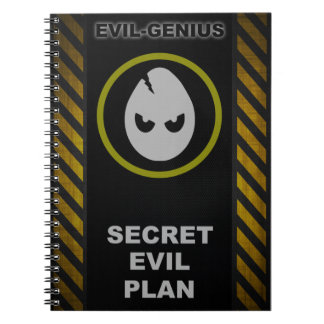 Cuaderno Libro malvado secreto del plan del Mal-Genio