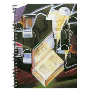 Cuaderno Libro, pipa y gafas, Juan Gris, Cubismo vintage