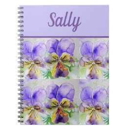Cuaderno Libro Viola Morado Flor acuática Arte femenino