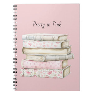 Cuaderno Libros Corazones Rosados Preciosos