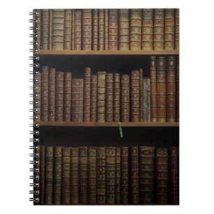 Cuaderno libros cubre biblioteca antigua de libros