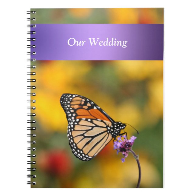Cuaderno Libros de Bodas de mariposa monarca (Frente)
