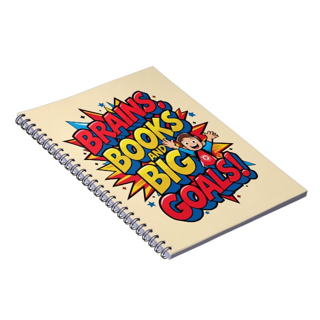 Cuaderno Libros de cerebros y grandes objetivos - Diversión (Lado Derecho)