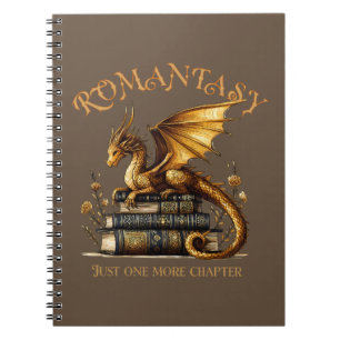 Cuaderno Libros de dragón románticos sólo un capítulo más