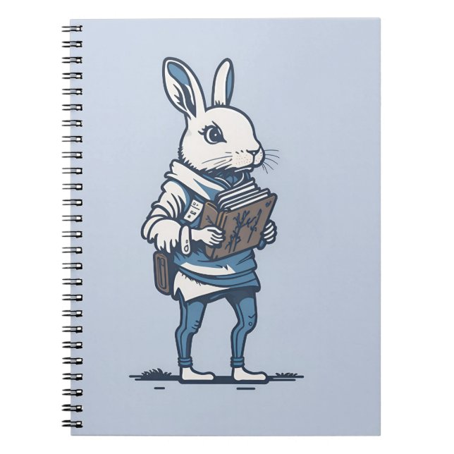 Cuaderno libros de estudiantes de conejo de pascua (Frente)