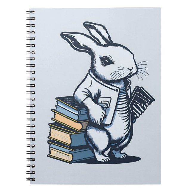 Cuaderno libros de estudiantes de conejo de pascua (Frente)
