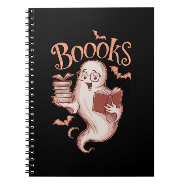 Cuaderno Libros de Halloween Bibliotecario Maestro Lector L (Frente)