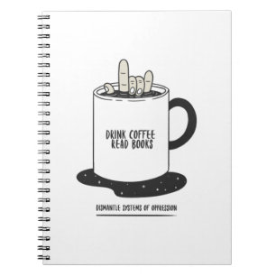 Cuaderno Libros de lectura de café para beber desmantelar s