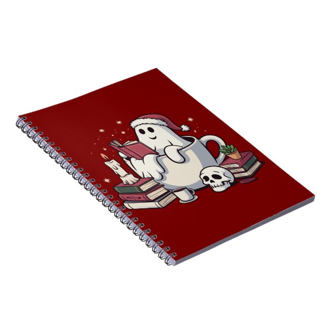 Cuaderno Libros de lectura fantasma Navidad profesor gusano (Lado Derecho)