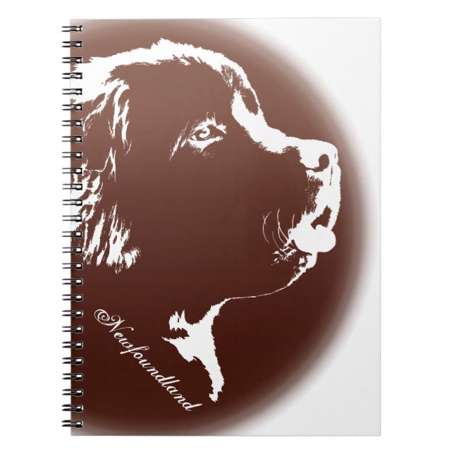 Cuaderno Libros de regalos de perro de Newfoundland (Frente)