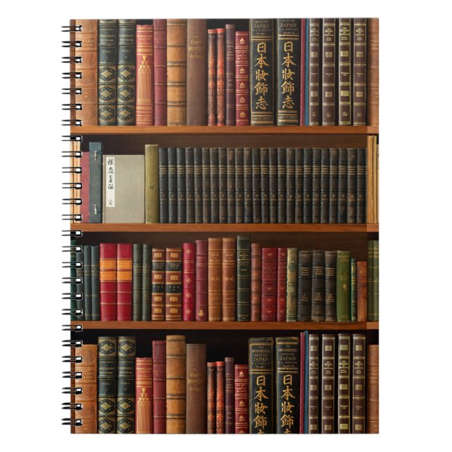 Cuaderno Libros, estantería, amante de los libros (Frente)