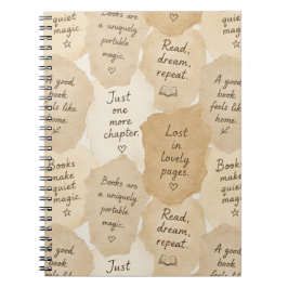 Cuaderno Libros mágicos de crema inspiradores