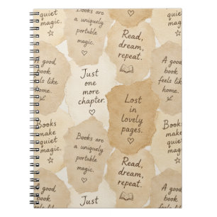 Cuaderno Libros mágicos de crema inspiradores