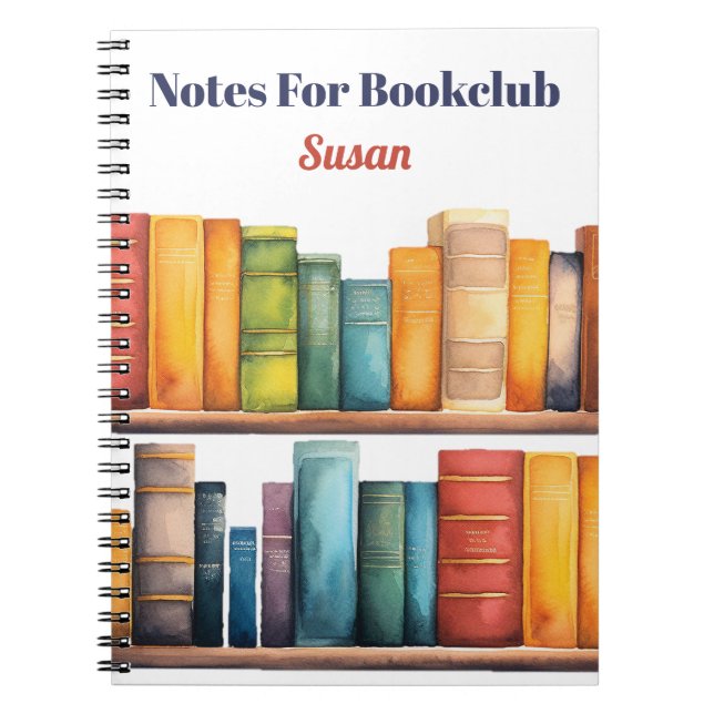 Cuaderno Libros Notas Para Bookclub Monogrammed (Frente)