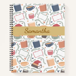 Cuaderno Libros, Velas Y Té