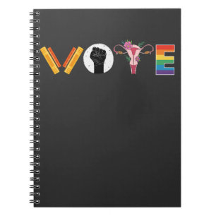Cuaderno Libros VOTE Uterus Apoyo LGBT
