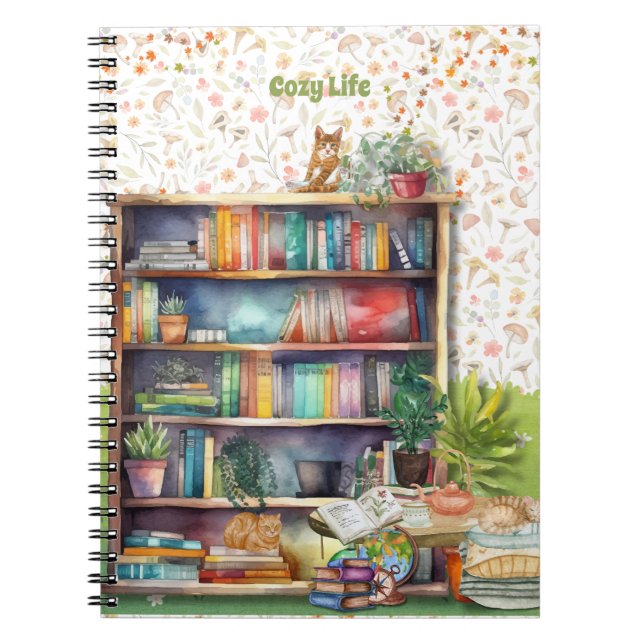 Cuaderno Libros y amantes de los gatos hipotecan la jubilac (Frente)