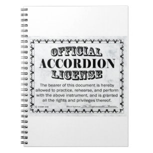 Cuaderno Licencia de acordeón