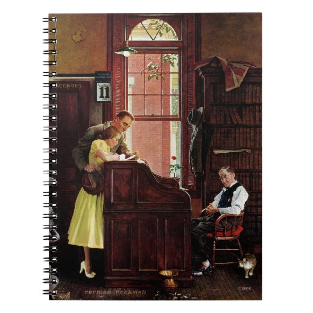 Cuaderno Licencia matrimonial de Norman Rockwell (Frente)