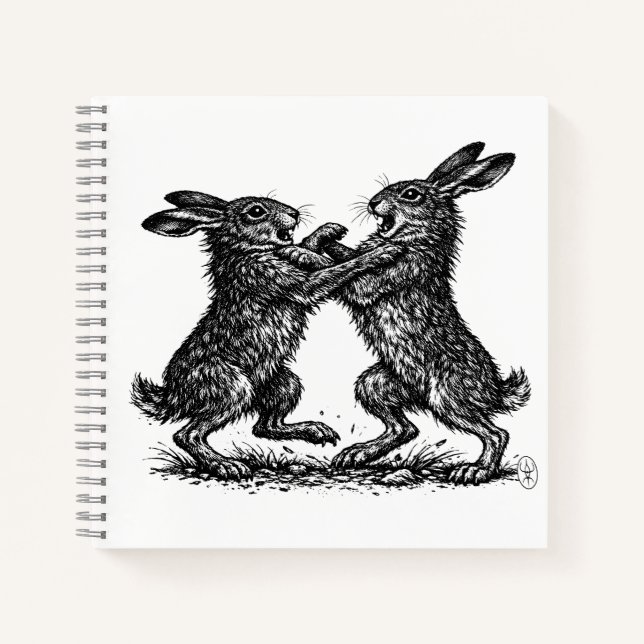 Cuaderno Liebre Boxeadoras – Duelo Embrujado en Bosque de T (Anverso)
