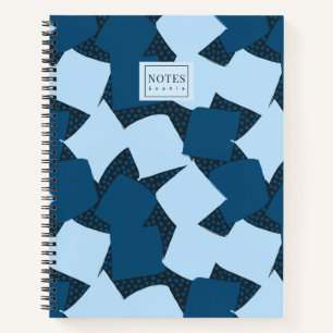 Cuaderno Lienzo de Pensamientos: Azul Marino Abstracto en C