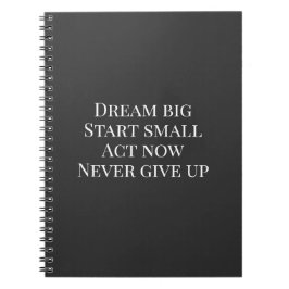 Cuaderno Lienzo personalizado de cita motivadora