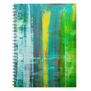 Cuaderno Lienzo pintado abstracto. Pinturas de aceite en un