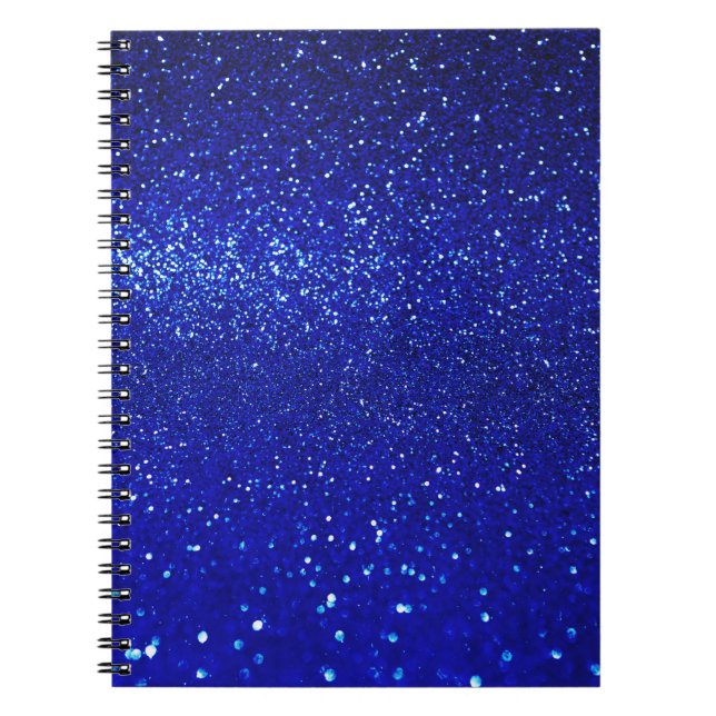 Cuaderno Lienzo Purpurina azul brillante (Frente)