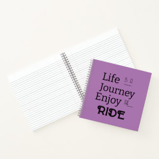 Cuaderno "Life is a Journey Enjoy the Ride" Phrase