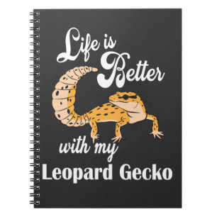 Cuaderno Life is Better with my leopardo salamanquesa