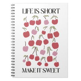 Cuaderno Life Is Short Make It Sweet Quote Boho Wildflower 