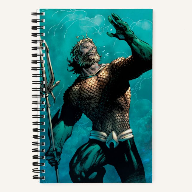 Cuaderno Liga de Justicia #10 Aquaman ahogó la variante de  (Anverso)