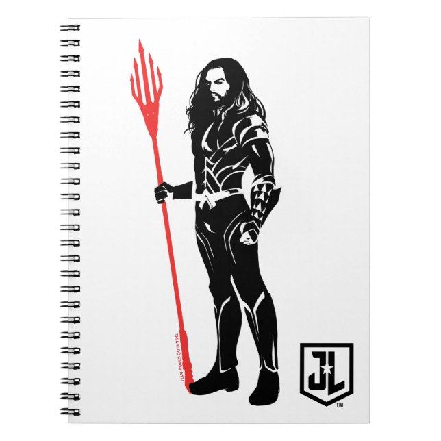 Cuaderno Liga de la Justicia | Aquaman Pose Noir Pop Art (Frente)