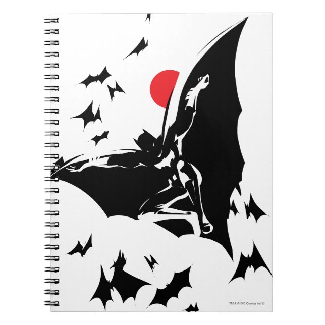 Cuaderno Liga de la Justicia | Batman en la nube de arte po (Frente)
