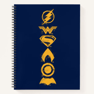 Cuaderno Liga de la Justicia   Diseño de símbolos de equi