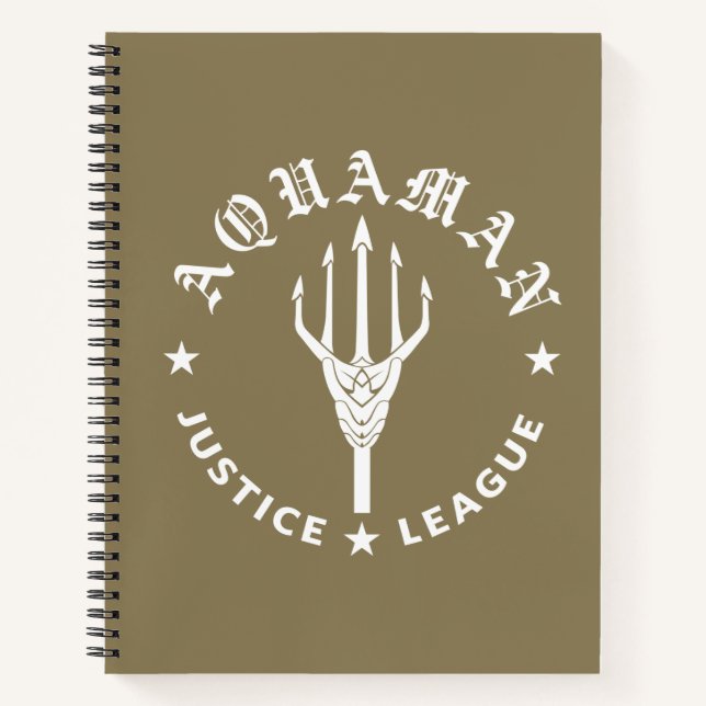 Cuaderno Liga de la Justicia | Emblema de Aquaman Retro Tri (Anverso)