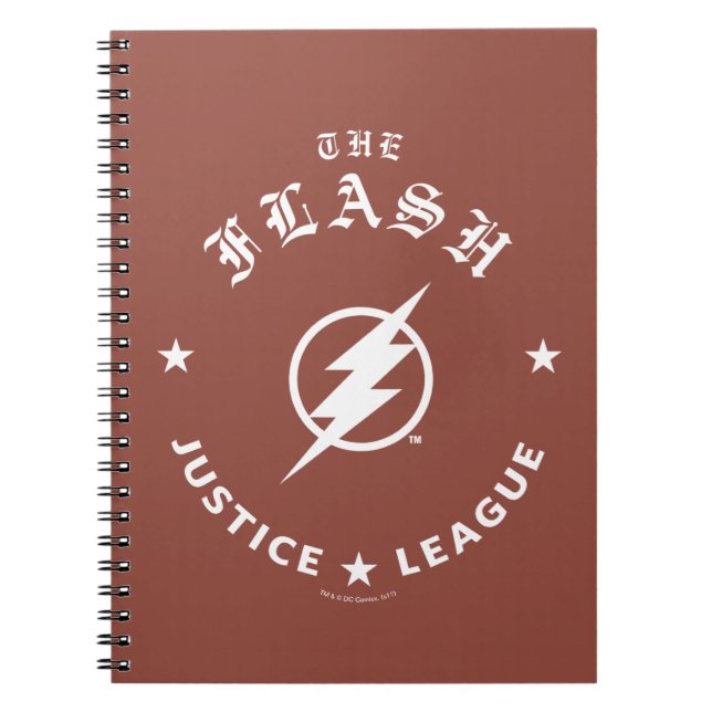 Cuaderno Liga de la Justicia | Emblema Relámpago Flash Retr (Frente)