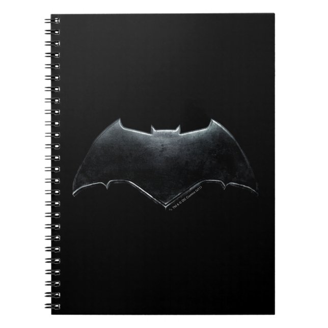 Cuaderno Liga de la Justicia | Símbolo batman metálico (Frente)