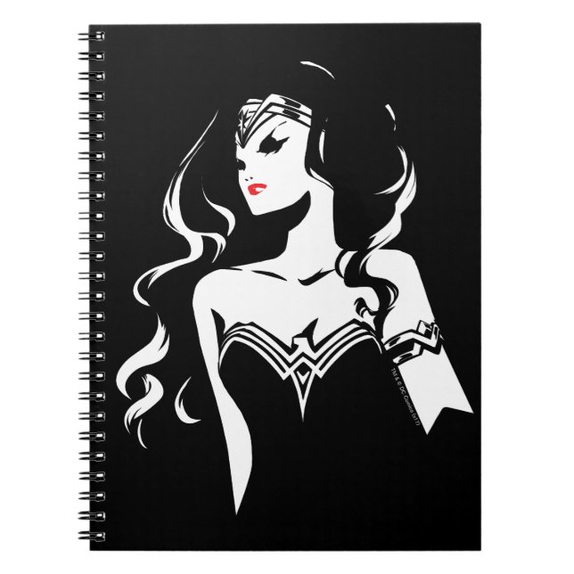 Cuaderno Liga de la Justicia | Wonwoman Noir Pop Art (Frente)