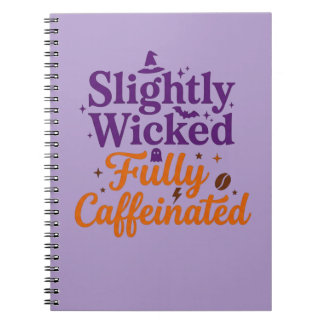 Cuaderno Ligeramente malvada, totalmente cafeinada