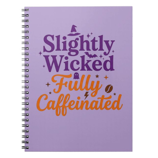Cuaderno Ligeramente malvada, totalmente cafeinada (Frente)