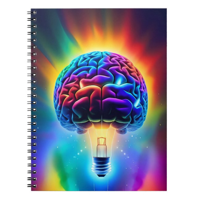 Cuaderno Lightbulb Rainbow Brain (Frente)
