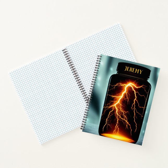 Cuaderno Lightning En Una Botella De Arte Digital Personali (Interior)