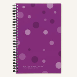 Cuaderno Lila de Frambuesa Puntos Pop Encadernado en Espira