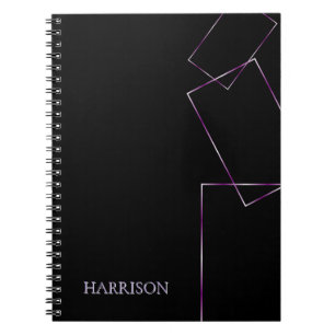 Cuaderno Lila Negro Personalizado