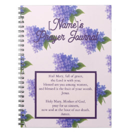 Cuaderno Lilac de sangre sagrada - Diario Hail Mary