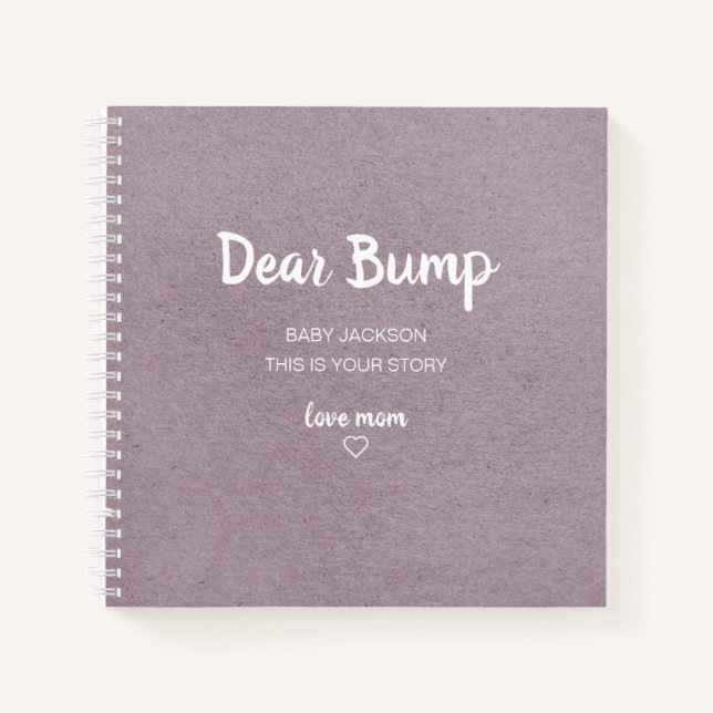 Cuaderno Lilac Dear Bump Keepsake Pregúntate (Anverso)