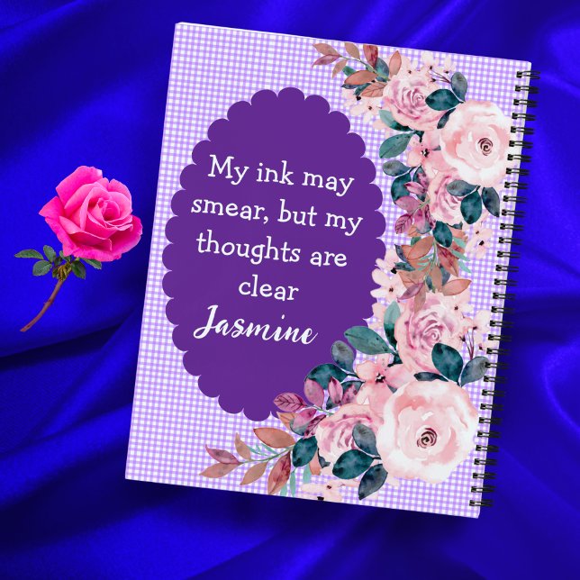 Cuaderno Lilac Diseño Floral para portátiles Lefty + Nombre (Subido por el creador)