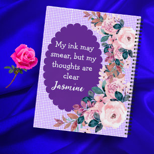 Cuaderno Lilac Lefty Diseño Floral + Nombre de Niñ